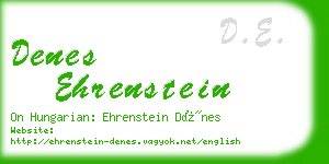 denes ehrenstein business card